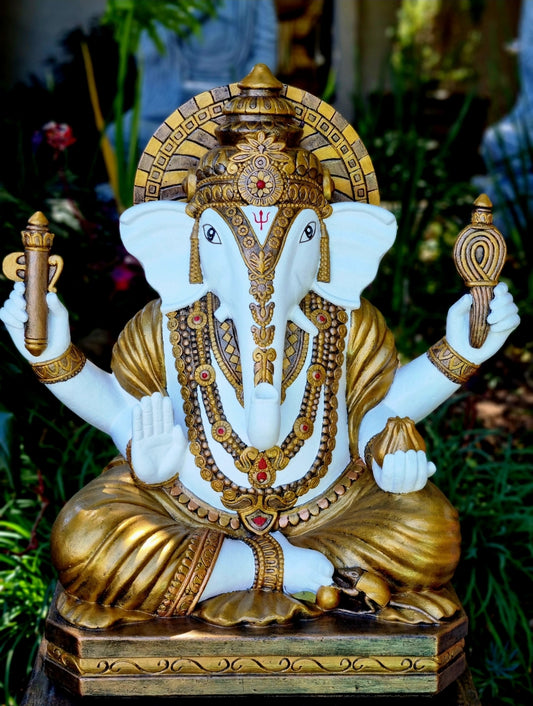 Resin Ganesha Upwards Trunk 62cm