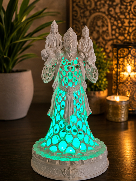 25cm Hanuman Carrying Ram & Sita Voronoi Style With Led Light