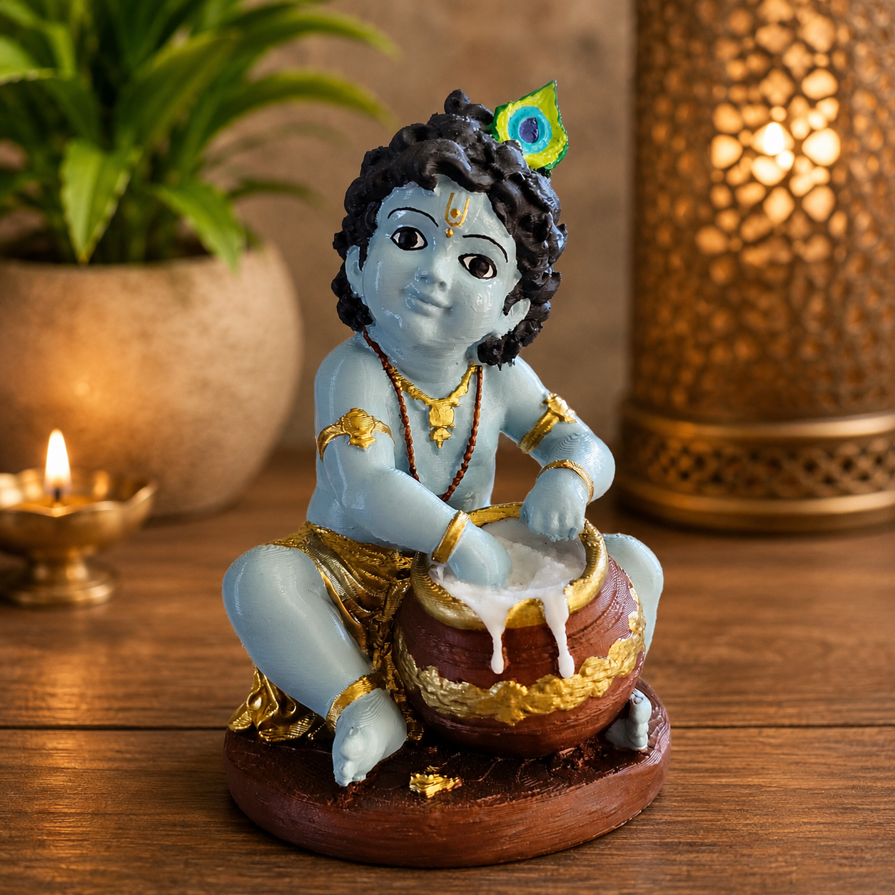 10cm Baby Krishna Hands In Butter