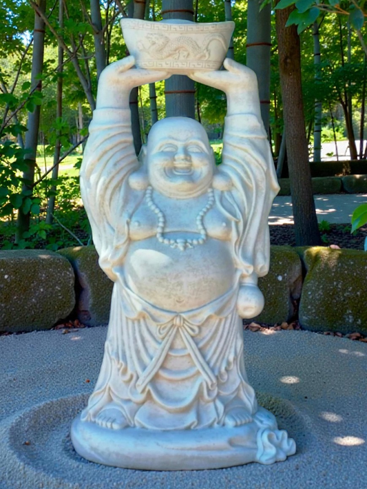 Concrete 1m Fat Laughing Buddha