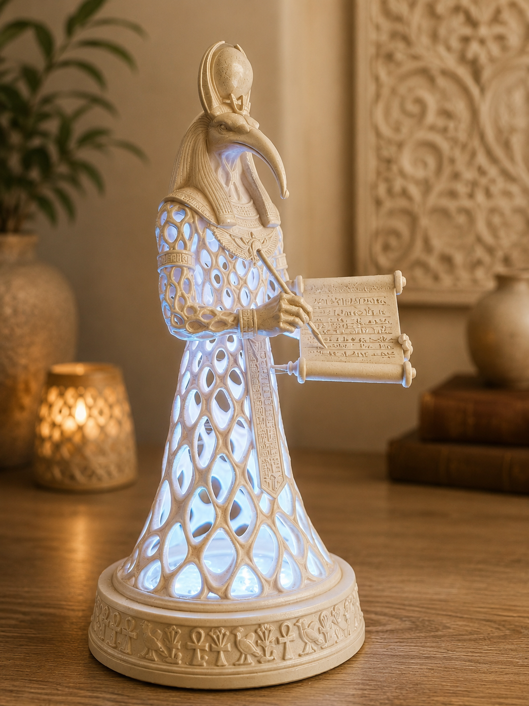 25cm Thoth Voronoi Style With LED Light