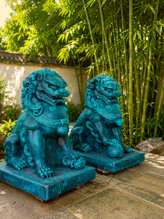 Concrete Foo Dogs 56cm (Pair)
