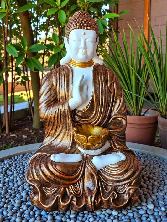 Concrete 73cm Blessing Buddha - Painted