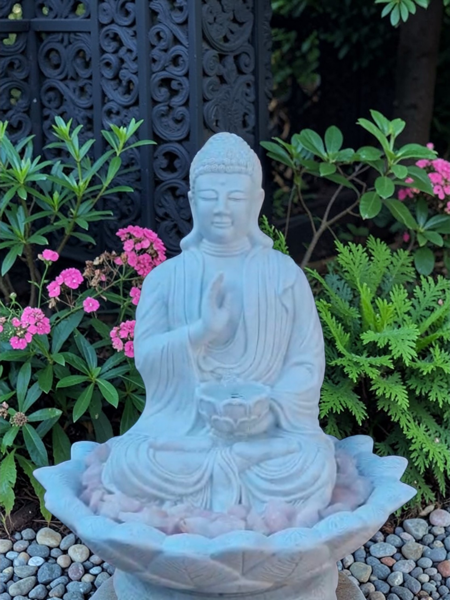 Concrete 73cm Blessing Buddha Water Feature