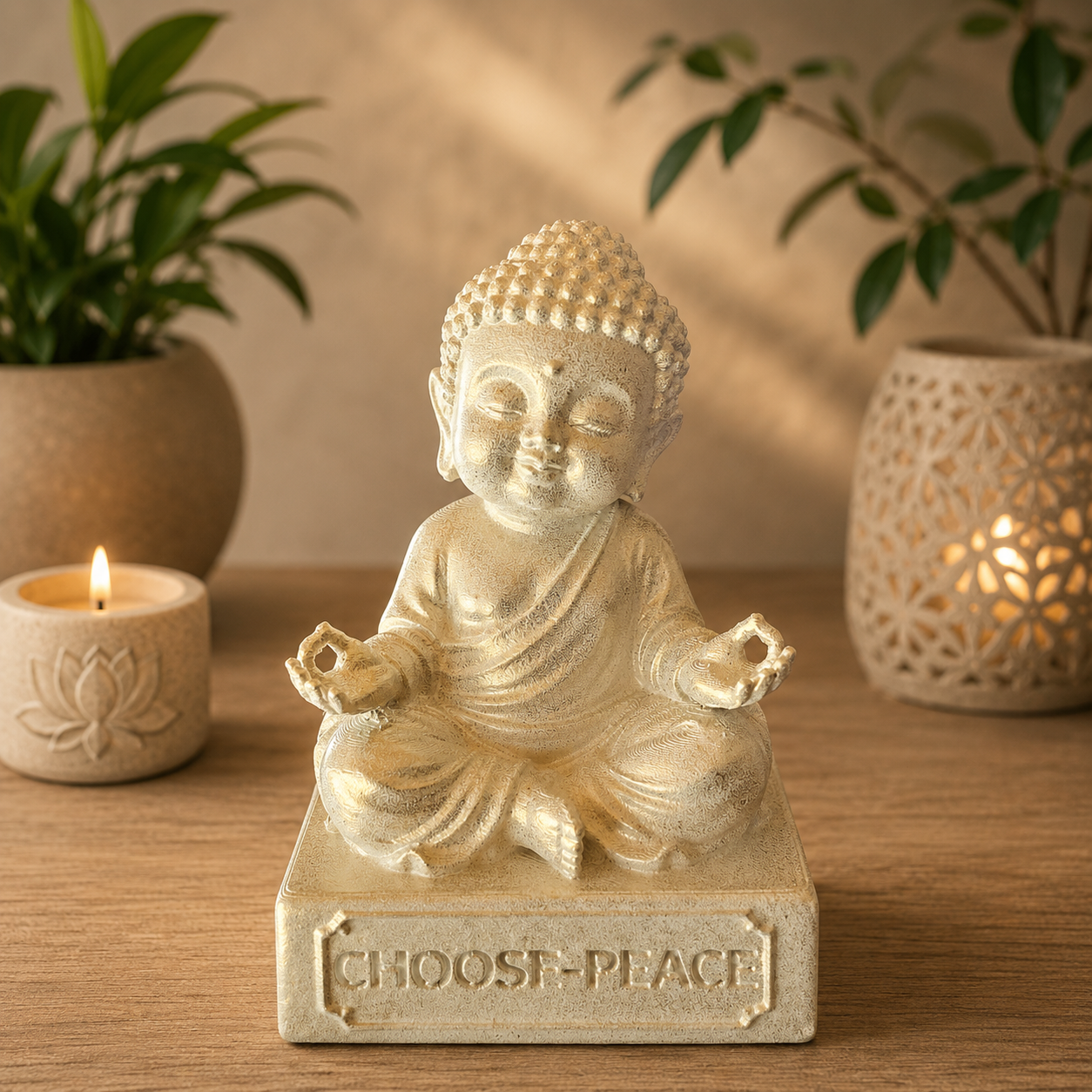 10cm Cute Baby Buddha - Choose Peace