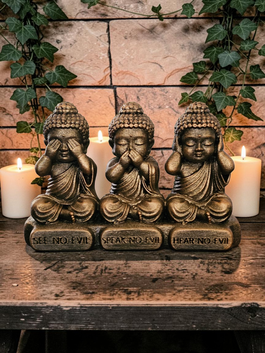 10cm Baby Buddha's - See No,Speak No,Hear No Evil