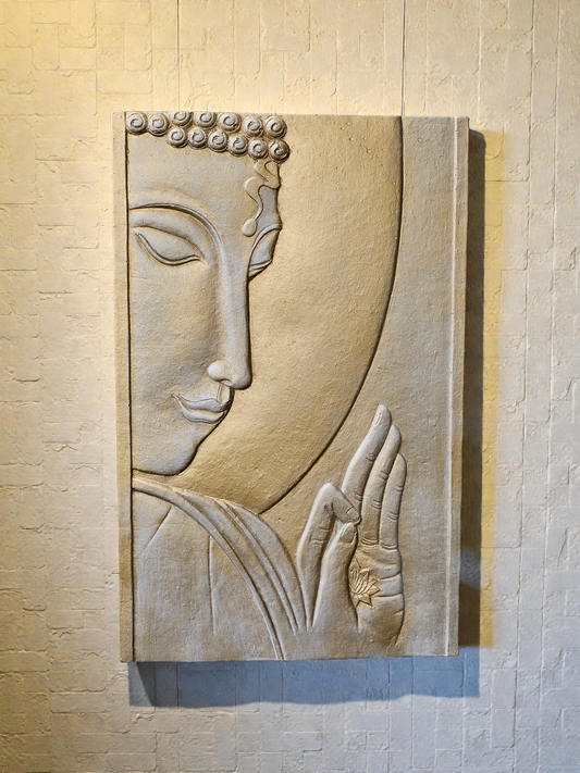 Buddha Wall Plaque 55cm - Gold