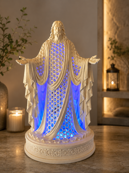 25cm Jesus Voronoi Style With LED Light
