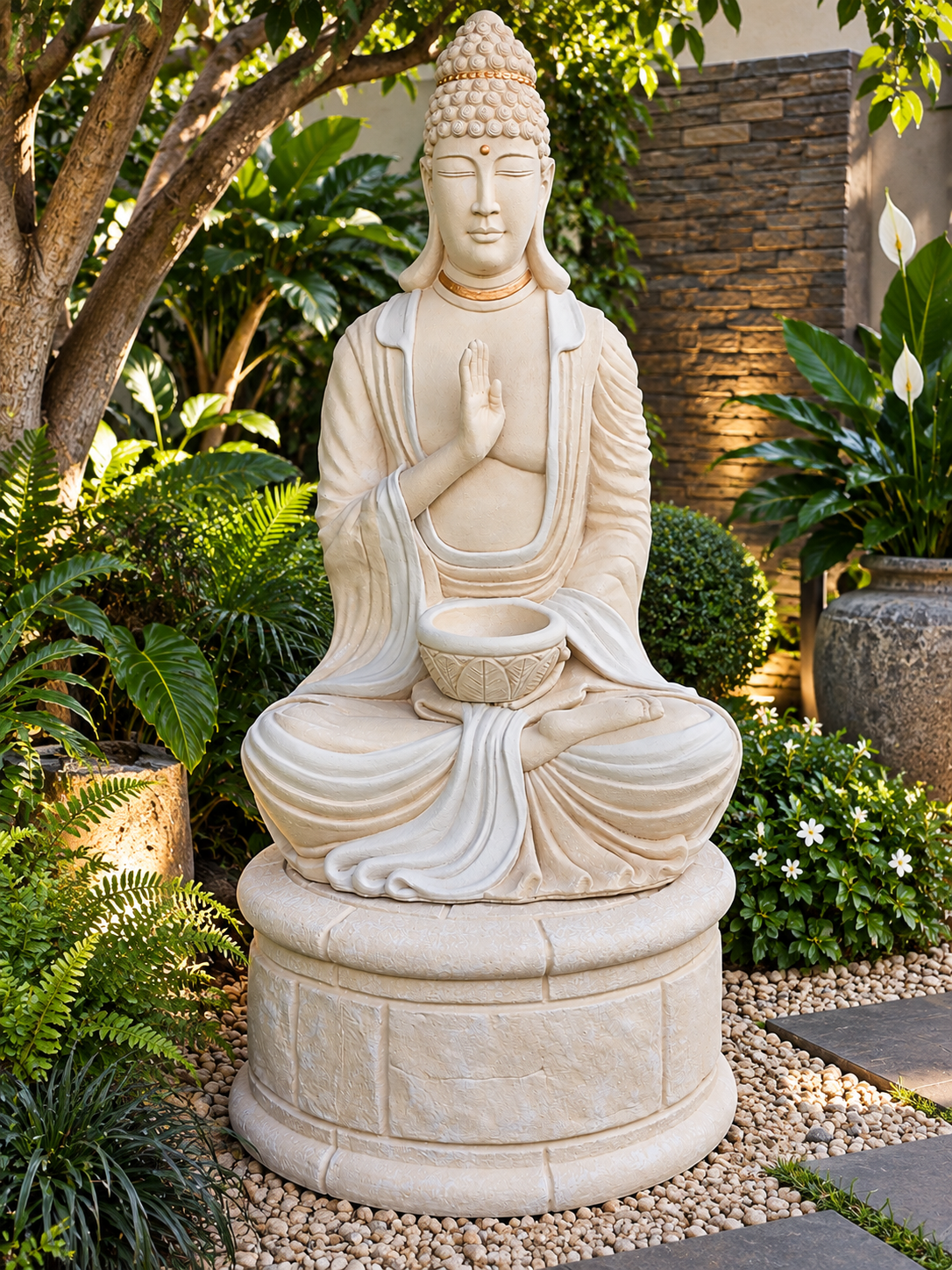 Resin 1.3m Blessing Buddha + Base