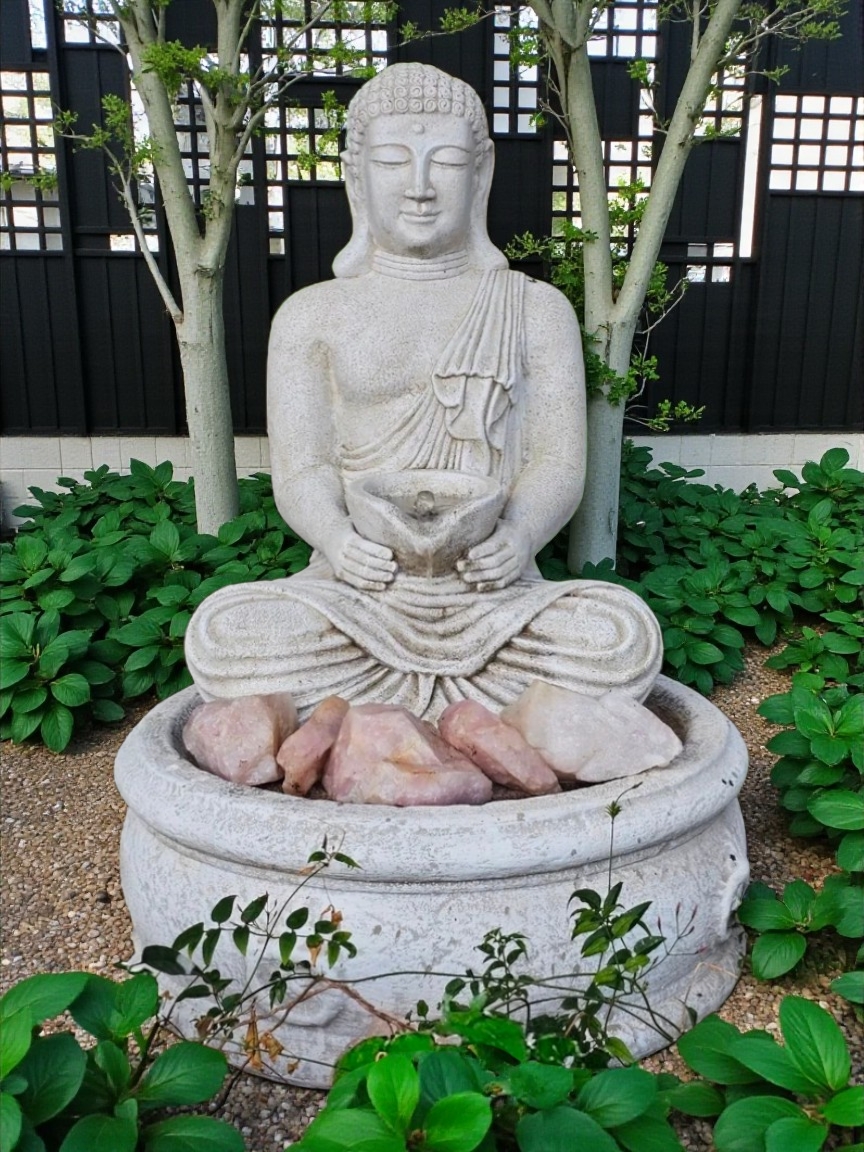Concrete 60cm Buddha Flat Base Waterfeature