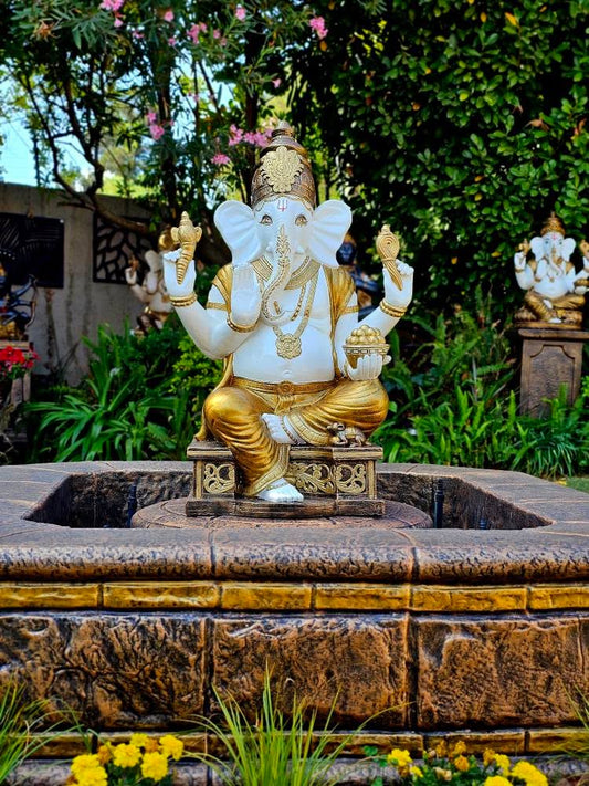 Large Ganesha Water Feature with Pond