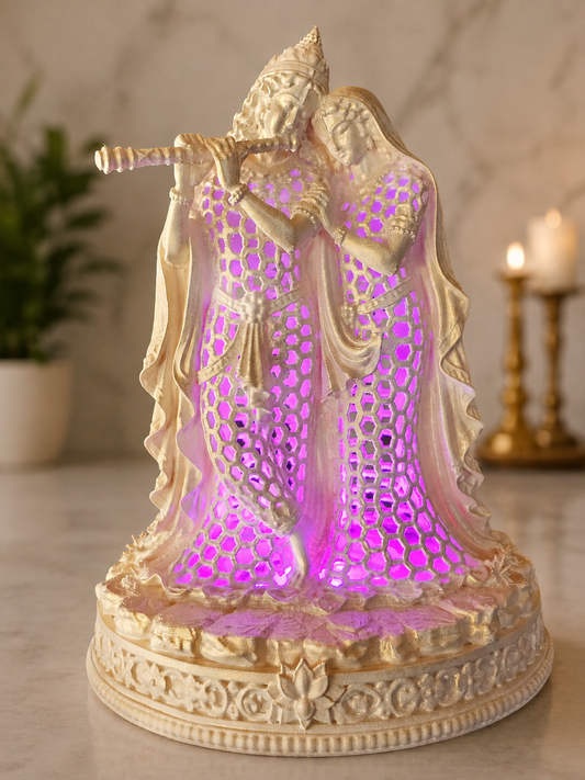 25cm Radha Krishna Voronoi Style With Led Light