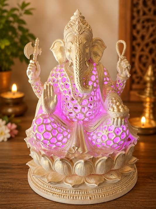 25cm Ganesha Voronoi Style With Led Light
