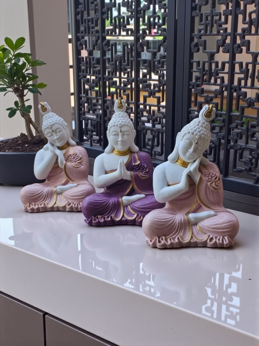 Resin 42cm Buddha Trio
