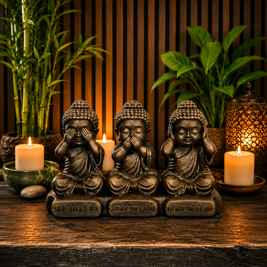 10cm Baby Buddha's - See No,Speak No,Hear No Evil