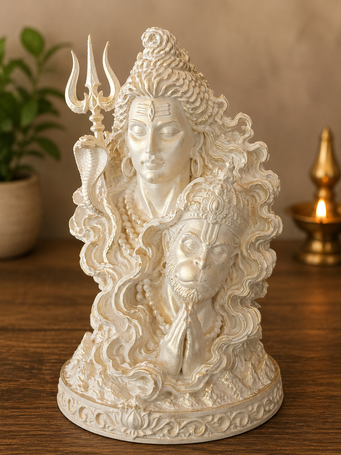 20cm Shiva And Hanuman