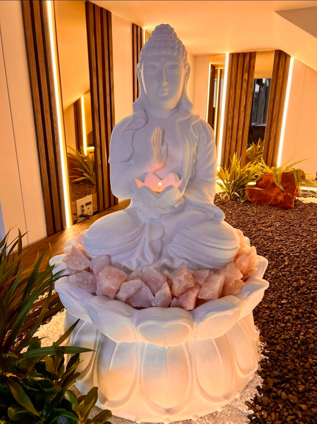 Resin 54cm Blessing Buddha + Lotus Bowl (Not A Waterfeature)
