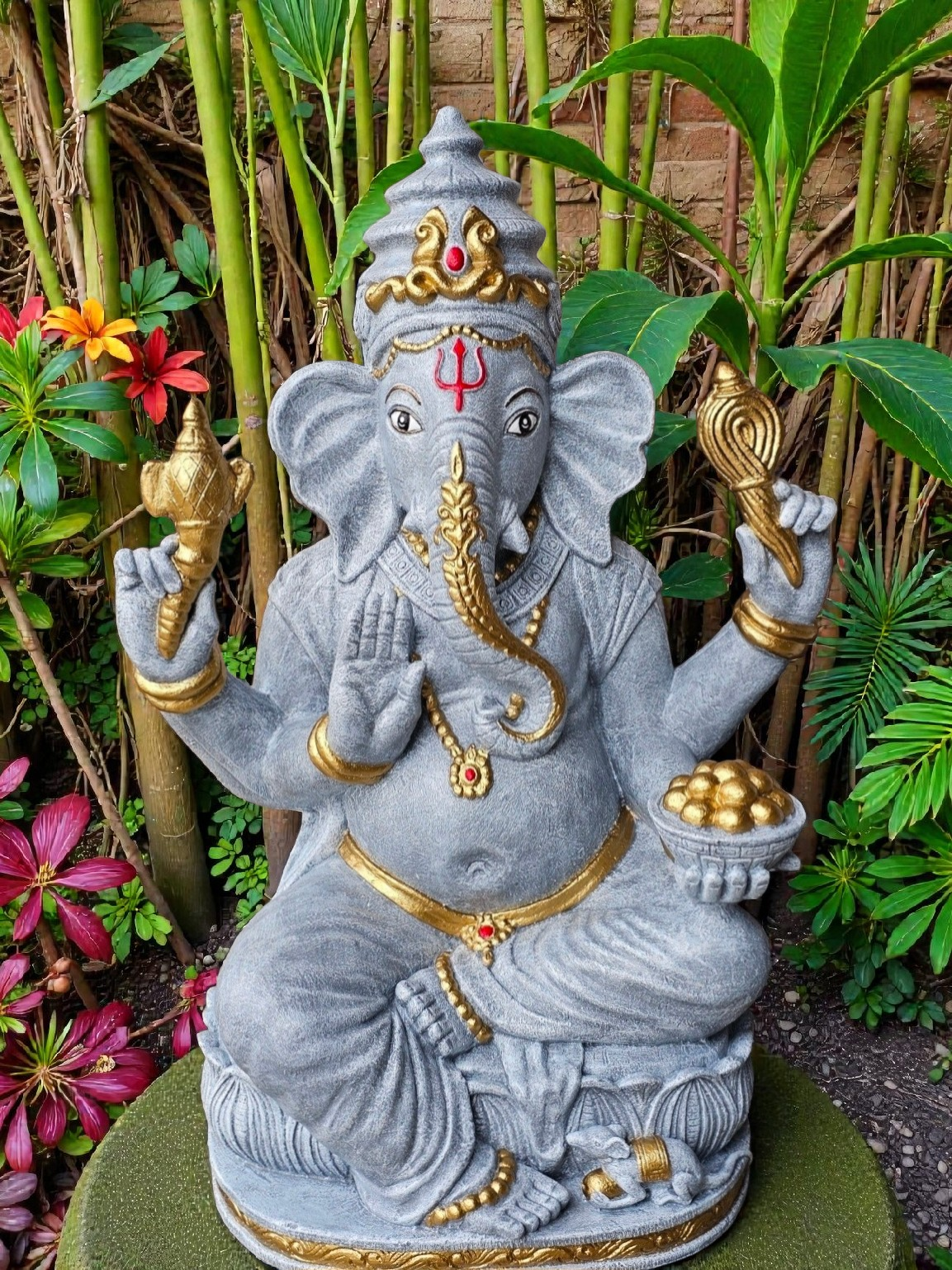 Concrete Large 80cm Ganesha