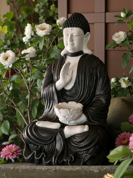 Concrete 73cm Blessing Buddha - Painted