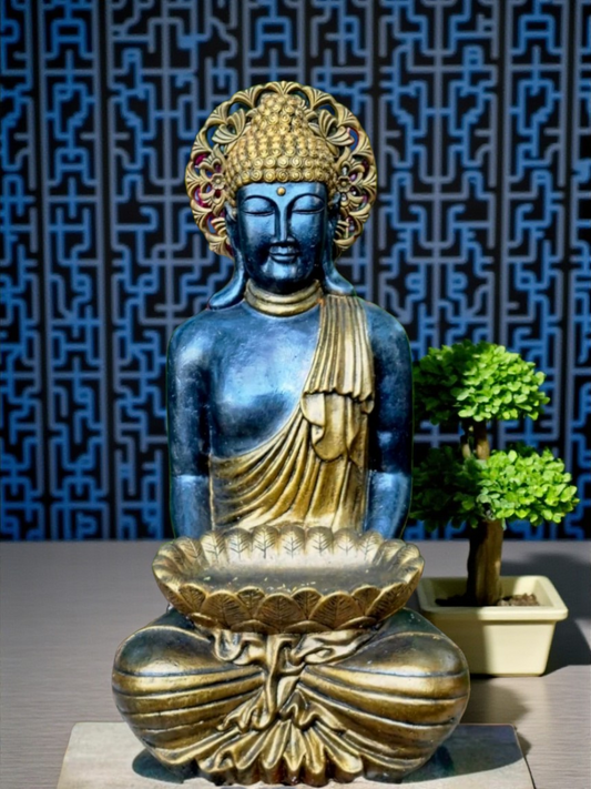 Resin 90cm Bowl Buddha with Aura