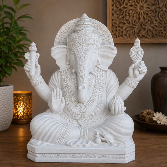 Resin Ganesha Upwards Trunk 62cm