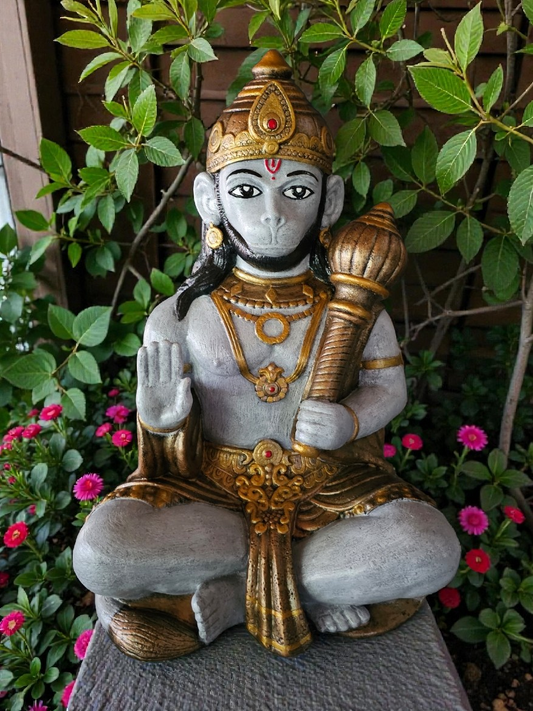 Resin Hanuman 42cm - Greywhite Body