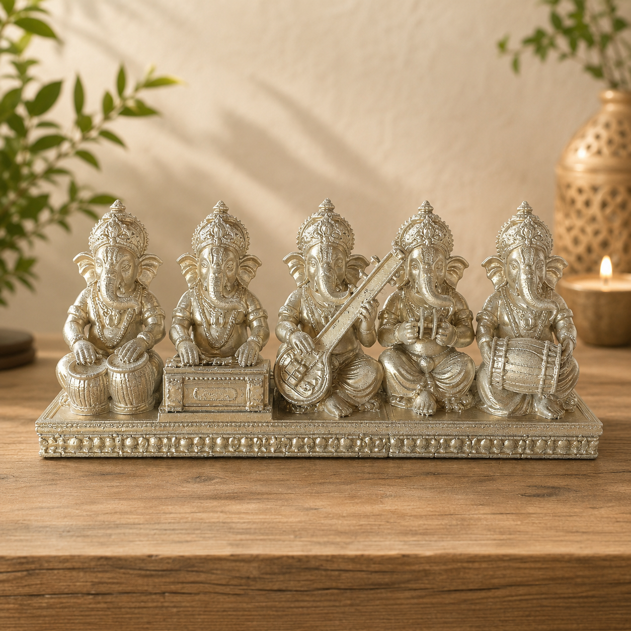 11cm Musical Ganesha Set