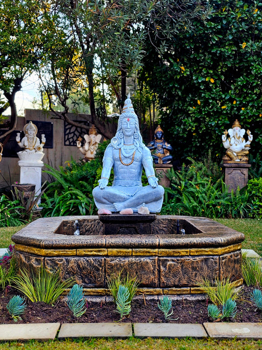 Large Shiva Water Feature with Pond