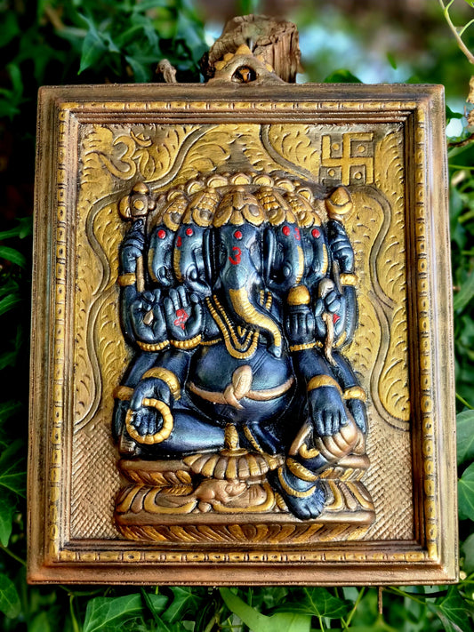 Ganesha Five Faces Plate 32cm