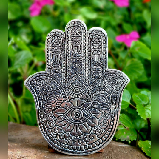 Hamsa Hand Aluminum Incense Stick Ash Holder