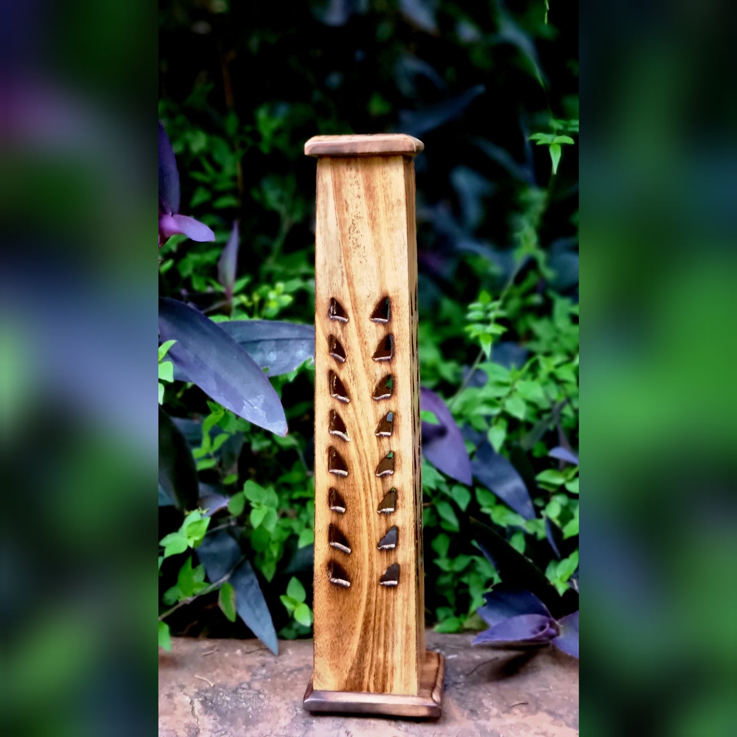 Vertical Wooden Incense Box