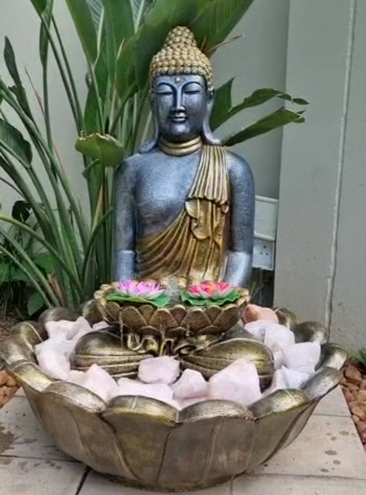 Concrete Large 90cm Buddha Water Feature